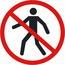 Anti-Rutsch Bodenpiktogramm: "Für Fußgänger verboten"