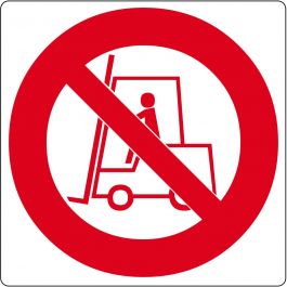 Bodenpiktogramm für "Für Flurförderzeuge verboten"