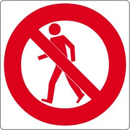 Bodenpiktogramm für "für Fußgänger verboten"