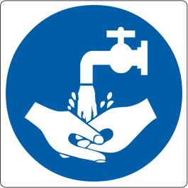 Bodenpiktogramm für "Handwäsche benutzen"