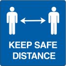 Bodenpiktogramm für "keep safe distance"