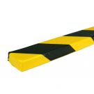 PRS-Schutzprofil für flache Oberflächen, Modell 43 - schwarz-gelb - 1 Meter