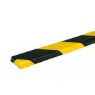 PRS-Schutzprofil für flache Oberflächen, Modell 44 - schwarz-gelb - 1 Meter