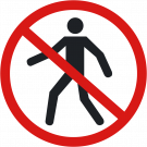 Anti-Rutsch Bodenpiktogramm: "Für Fußgänger verboten"