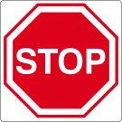 Bodenpiktogramm für "Stop"