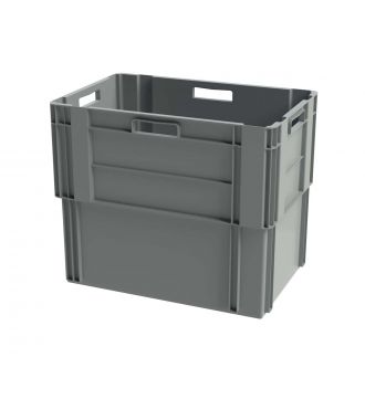 3 Stück E3-Kiste Stapelbox Kunststoffbehälter Eurokiste Eurobox Lagerbox grau. 