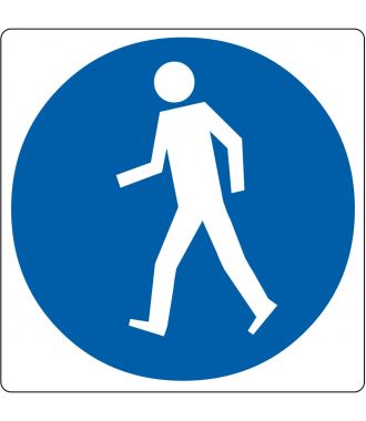 Bodenpiktogramm für "Fußgängerweg benutzen"