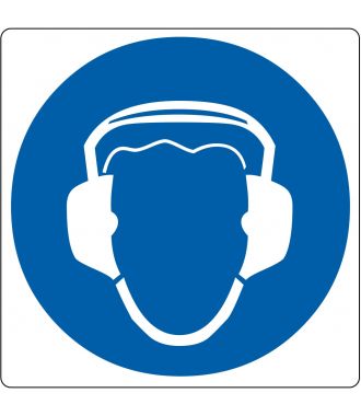 Bodenpiktogramm für "Gehörschutz benutzen"