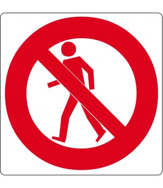 Bodenpiktogramm für "für Fußgänger verboten"